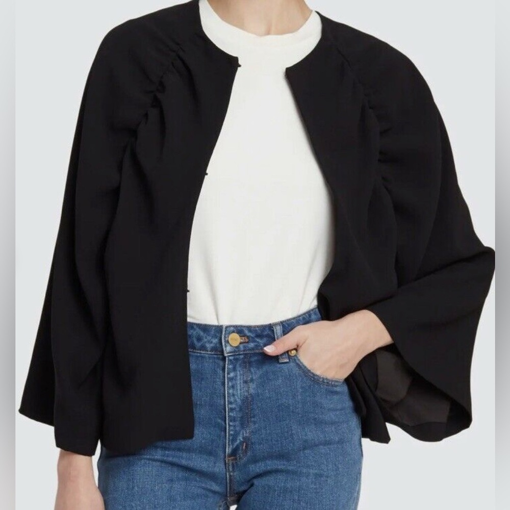 StyleIn Black 3/4 Sleeve Jacket Cape NWT
